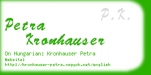 petra kronhauser business card